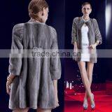 Factory OEM Raw Natural Mink Fur Coat for Outerwear thumbnail-1