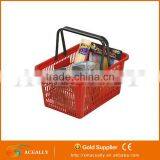 Grocery Cart Plastic Shopping Bags Iron Supermarket Basket With Wheels Shopping Carts for Sale thumbnail-4