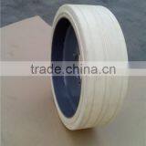 Scissor Lift Platform Solid Tire With REACH Certification and Different Colors Rims With Brake thumbnail-5