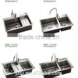 82x45cm 0.8mm Deep Bowl With Waste Bin Stainless Steel Kitchen Sink thumbnail-4