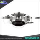 China Hot Sale Non-stick 6pcs Stainless Steel Cookware Set Pot Stainless Turkish Cookware thumbnail-1