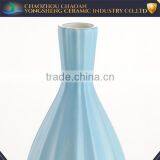 Matt Blue Ceramic Vase Painted by Hand for Hotel Decoration thumbnail-2