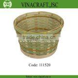 Natural Strong Flowers Bamboo Basket