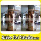 Decorative Embossed Color Stainless Steel Column Cover