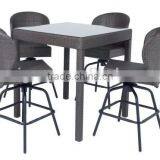 2016 Sigma SGS Tested Outdoor Rattan Glass Top High Tables and Bar Stools thumbnail-1