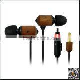 Wood-ear Wire Remote Control Headphones,Wood Earphone thumbnail-1