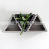 Triangle Shape Plain Concrete Interior Waterproof Bare Concrete Flower Pot thumbnail-3