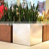 FO-9004 Outdoor Decorative Cubic Stainless Steel Flower Pot Wholesale thumbnail-2