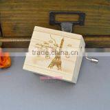 Natural Wood Color Rotating Music Box thumbnail-3