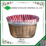 Lined Woven Bicycle Wicker Basket Bicycle thumbnail-5