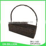 High handle black color seagrass basket