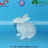 BSCI Audit Factory EASTER Rabbit Figurines Small Grey/white Porcelain Ceramic Rabbit, Easter Bunny thumbnail-3
