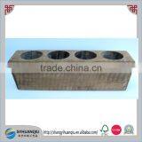 Europe Style 4 Holes Distress Handmade Wooden Candle Holder thumbnail-1