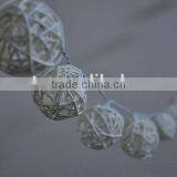20 Bulbs Handmade Classic White Rattan Ball Fairy Lights thumbnail-5
