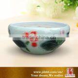 Modern Style High Glazed Handpainted Lotus Oval Aquarium for Garden Decoration thumbnail-1