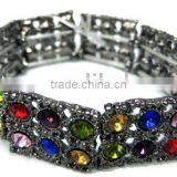 Fashion Colored Shinestone Alloy Bracelet HYL05360 thumbnail-1