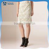Back Zip Closure Plus Size Lace Skirt White Short With Silk Lining thumbnail-1
