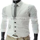 2016 Spring New Men Korean Fashion Slim Waistcoat Men Vest Western Style Suit thumbnail-4