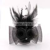 Satin Silk Fabric Flower Feather Brooch Wedding Party Favor Bridal Jewelry New Design Suit Brooch Customized Costume Jewelry thumbnail-5