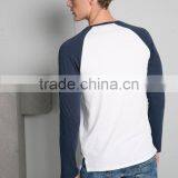 MGOO Customized T-shirt With Shoulder Sleeves Plain Long Sleeve Tshirt Soft Cotton Blank Tee Shirt For Men thumbnail-2