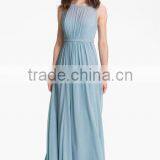 MGOO 2016 Formal Occasions Pleated Chiffon Maxi Dress Pictures Of Latest Gown Plain Elegant Prom Dress thumbnail-2