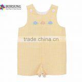 2017 New Design Boys Clothing Cotton Summer Sleeveless Fabric Embroidery Baby Romper Boutique Newborn Baby Clothes thumbnail-1