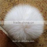 Fur Pom Pom Fluffy Genuine Fox /raccoon/rabbit Fur Ball Keychain Fur Key Ring Fur Bag Charm Women Bag Accessories thumbnail-1