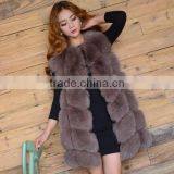 CN-R-6 Style Fashion Real Fox Fur Outwear Hot Sale Fox Fur Vest for Ladies Vintage Classic thumbnail-5