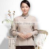 Custom Perfect Fit Fashiom Restaurant Housekeeping Uniform , Catering Staff Uniforms Wholesale thumbnail-1