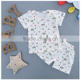 Wholesale Summer Cotton Printing Girls Kids t Shirt With Pants Set thumbnail-3