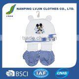 Customized Embroidered&print Stripe Baby Hat&shoes Set Cute Newborn Accessories Set for Baby Boys/girls Baby Costume thumbnail-1