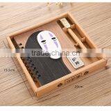 Hot Sale Spirited Away no Face Man Cute Cartoon Wood Cover Anime Paper Notebook for Students thumbnail-2
