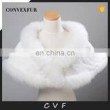 Bridal Shawl genuine fox fur/rex rabbit fur women shawl winter fashion