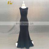 Sheath Scoop Neckline Sleeveless Backless White Black Wholesale Dinner Long Evening Dress