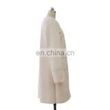 Ladies Korean Style Winter Latest Design Pink Long Coat With Two Big Pockets thumbnail-4