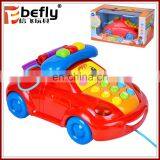 Lovely car shape telephone plastic baby climbing toys for sale