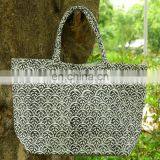 Striped Canvas Shoulder Bag Women Bags Hand Bags Hand Bag Wholesale Canvas Clutch Bags Unique Style Handbag With Embroidery thumbnail-2