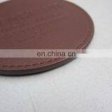 Factory Supply Leather pu Coaster With Debossed Logo thumbnail-3