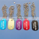 aluminum military tags with printing logo/personalized logo human dog tag