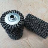 Hex-pipe Twisted Wire Wheel Brush Roll 125mm Diameter thumbnail-2
