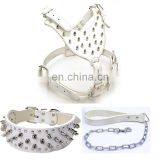 Cool Rivet 3 Pieces A Set Pet Collar Leash Training Dog Rope Pet Neck Chain Pet Supplies thumbnail-3