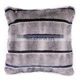 Custom Latest Design Pink Cover Fur Plush Body Car Waist Cushion /pillow Shaggy Faux Fur Cushion With Metallic Yarn thumbnail-5