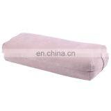 Hot Selling Wholesale High Quality ECO Memory Sponge Filling Organic Suede Cover Rectangle Yoga Pillow Bolster With Handles thumbnail-6