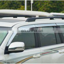 Chrome Door Visor Side Window Deflector Shade Sun Rain Shield Silver Strips Guard for Toyota Land Cruiser Prado 2009 thumbnail-2