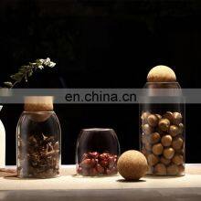 Creative Glass Storage Bottle Cork Lid Spices Sugar Coffee Container thumbnail-2