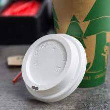 Eco Friendly White Pla Coffee Cups Lids Biodegradable Pla Cups Lids thumbnail-1