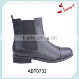Checker design casual stylish lady side zipper boots manufactured in china