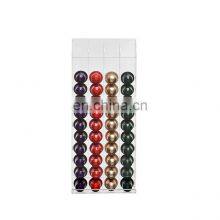 Coffee Shop Plastic Coffee Pods Storage Acrylic Wall Mount Coffee Pod Dispenser