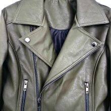 Women's Faux Leather Jacket Motocycle Biker PU Jacket thumbnail-3