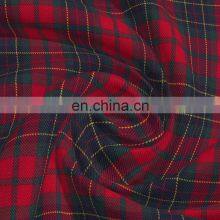 Hot Selling Red Check Design Polyester Rayon Yarn Dyed Fabric For Garments thumbnail-2